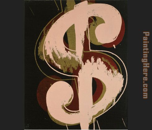 dollar sign beige and red